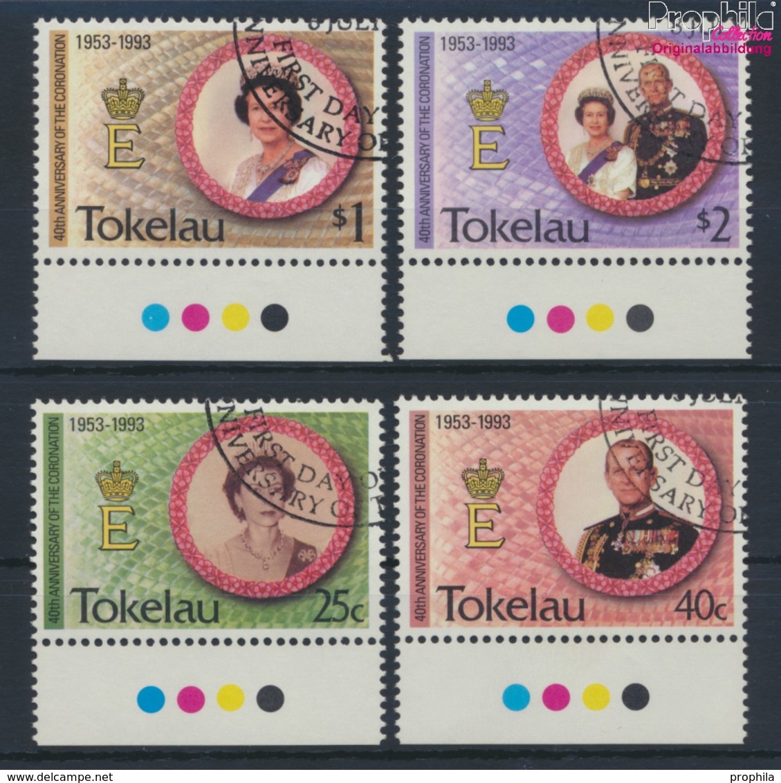 Tokelau 192-195 (kompl.Ausg.) Gestempelt 1993 Krönung Königin Elisabeth II. (9294101 - Tokelau