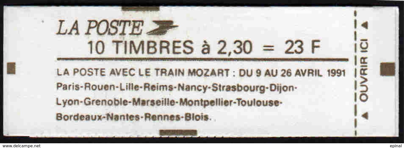 FRANCE : Carnet N° 2614 C11 ** Fermé (type Marianne De BRIAT : "Le Train Mozart") - PRIX FIXE - - Autres & Non Classés