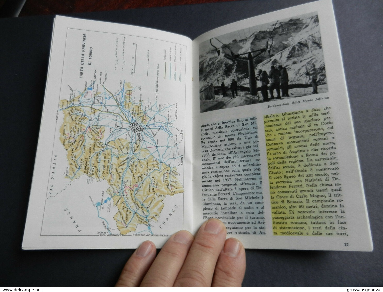 8f) TORINO E DINTORNI GUIDA DEPLIANT SENZA DATA ANNI 50? 43 PAGINE ILLUSTRATORE COMPAGNOLI BUONE CONDIZIONI  VEDI FOTO D - Dépliants Turistici