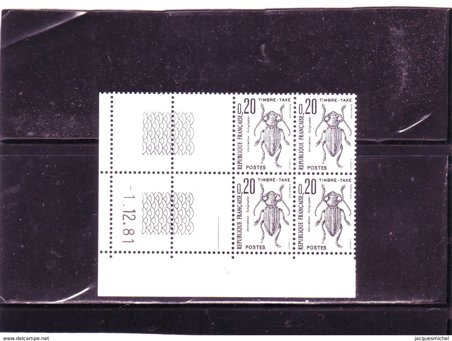 TIMBRE TAXE N°104 - 0,20F INSECTE - 1.12.1981 - ( Trait) - Postage Due