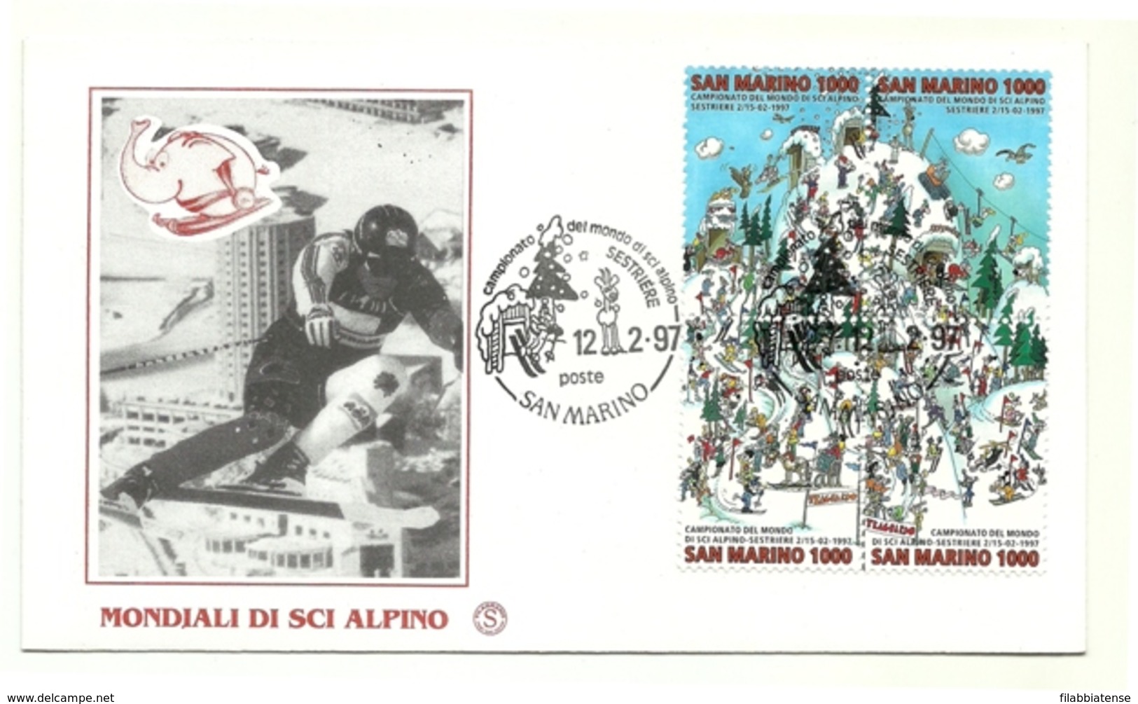 1997 - San Marino 1541/44 Mondiali Di Sci Alpino - FDC - Sci