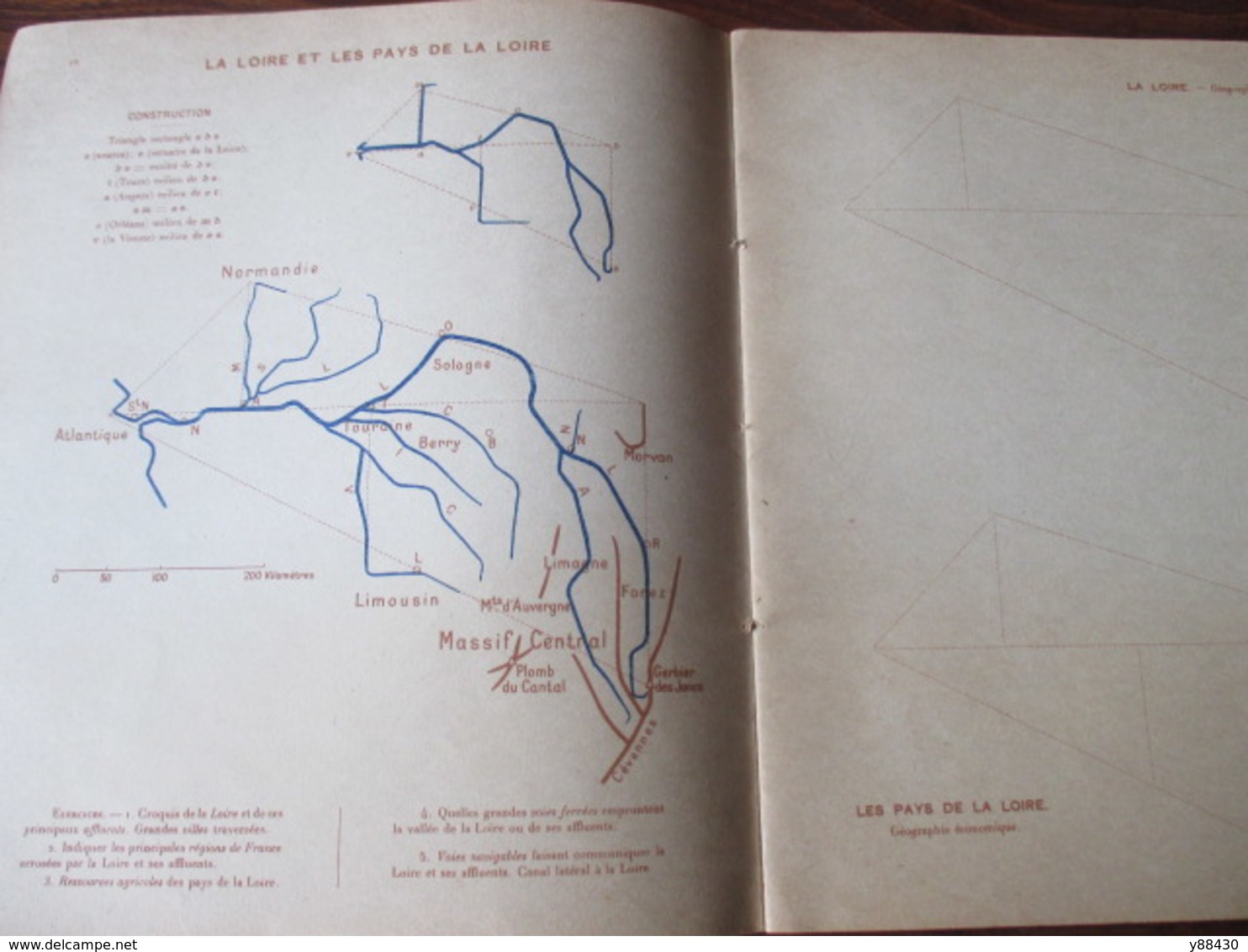 cahier de CARTOGRAPHIE . FRANCE ET FRANCE D'OUTRE-MER - Année inconnue - 42 pages -22 photos