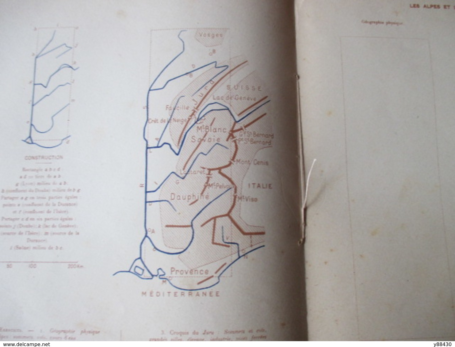 cahier de CARTOGRAPHIE . FRANCE ET FRANCE D'OUTRE-MER - Année inconnue - 42 pages -22 photos