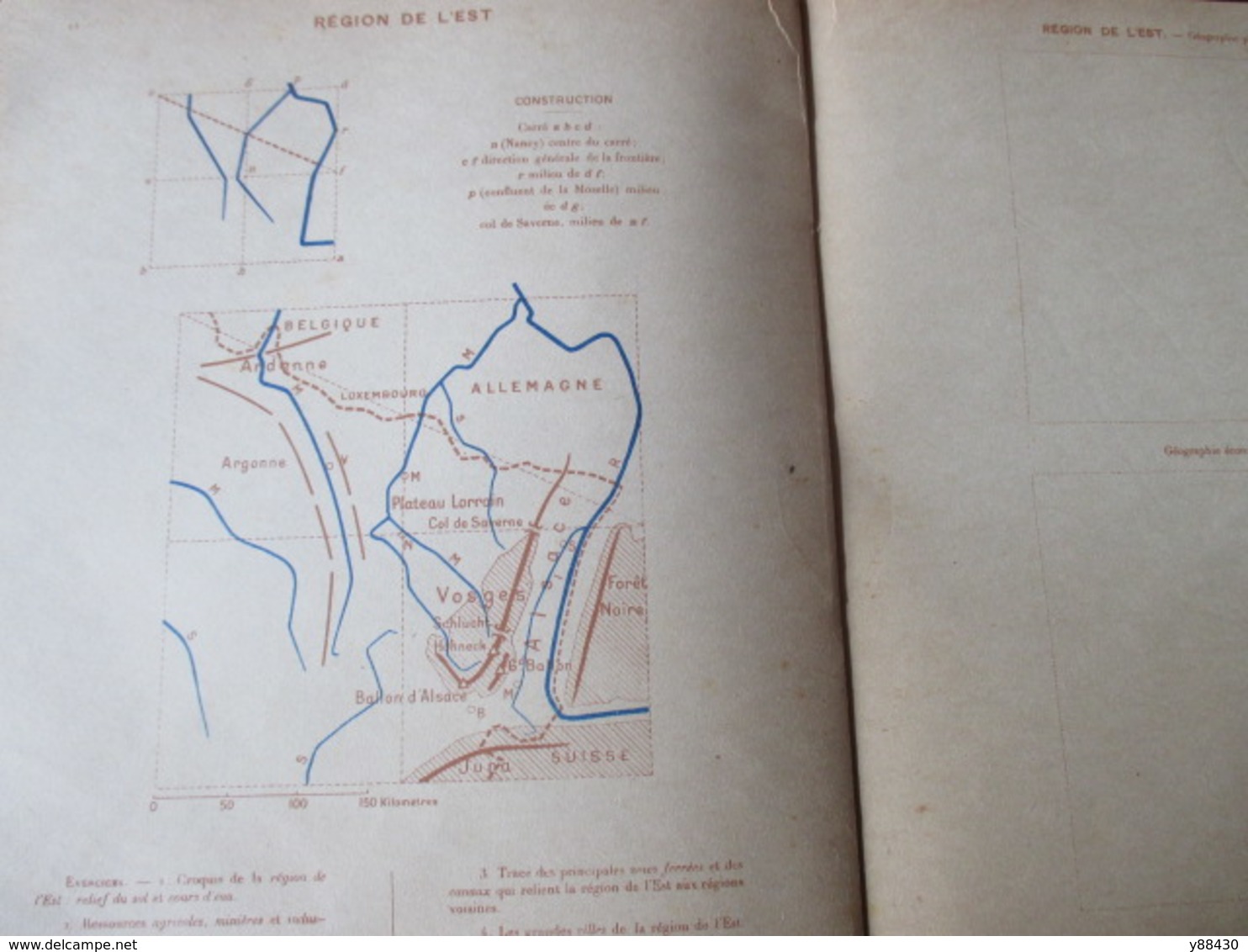 cahier de CARTOGRAPHIE . FRANCE ET FRANCE D'OUTRE-MER - Année inconnue - 42 pages -22 photos