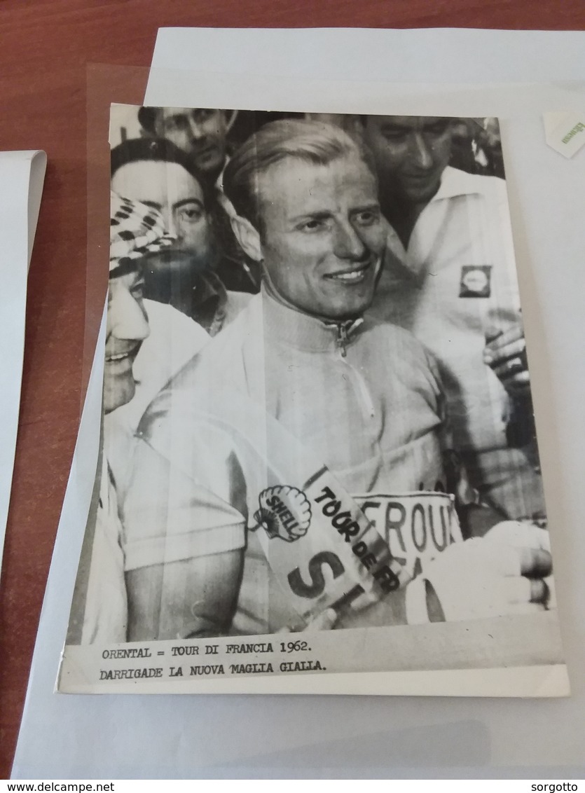 FOTOGRAFIA ORIGINALE DARRIGADE MAGLIA GIALLA TOUR 1962 - Ciclismo