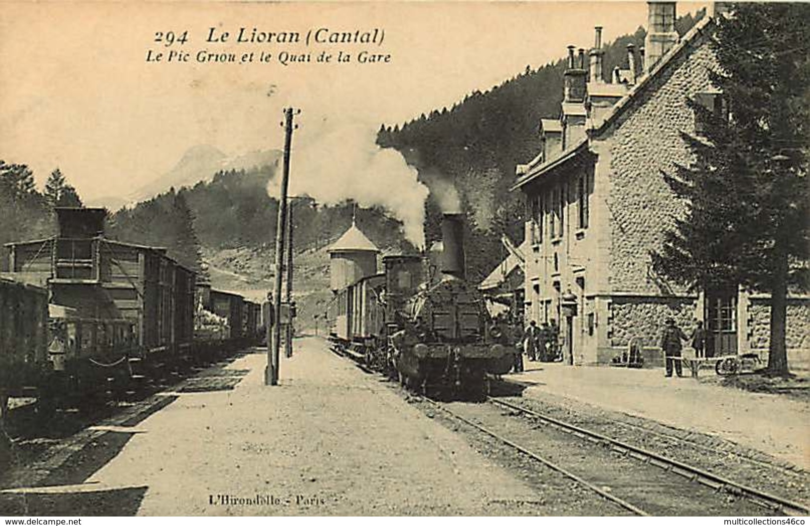 190319 - 15 LE LIORAN Le Pic Griou Et Le Quai De La Gare - Train Loco Chemin De Fer - Autres & Non Classés