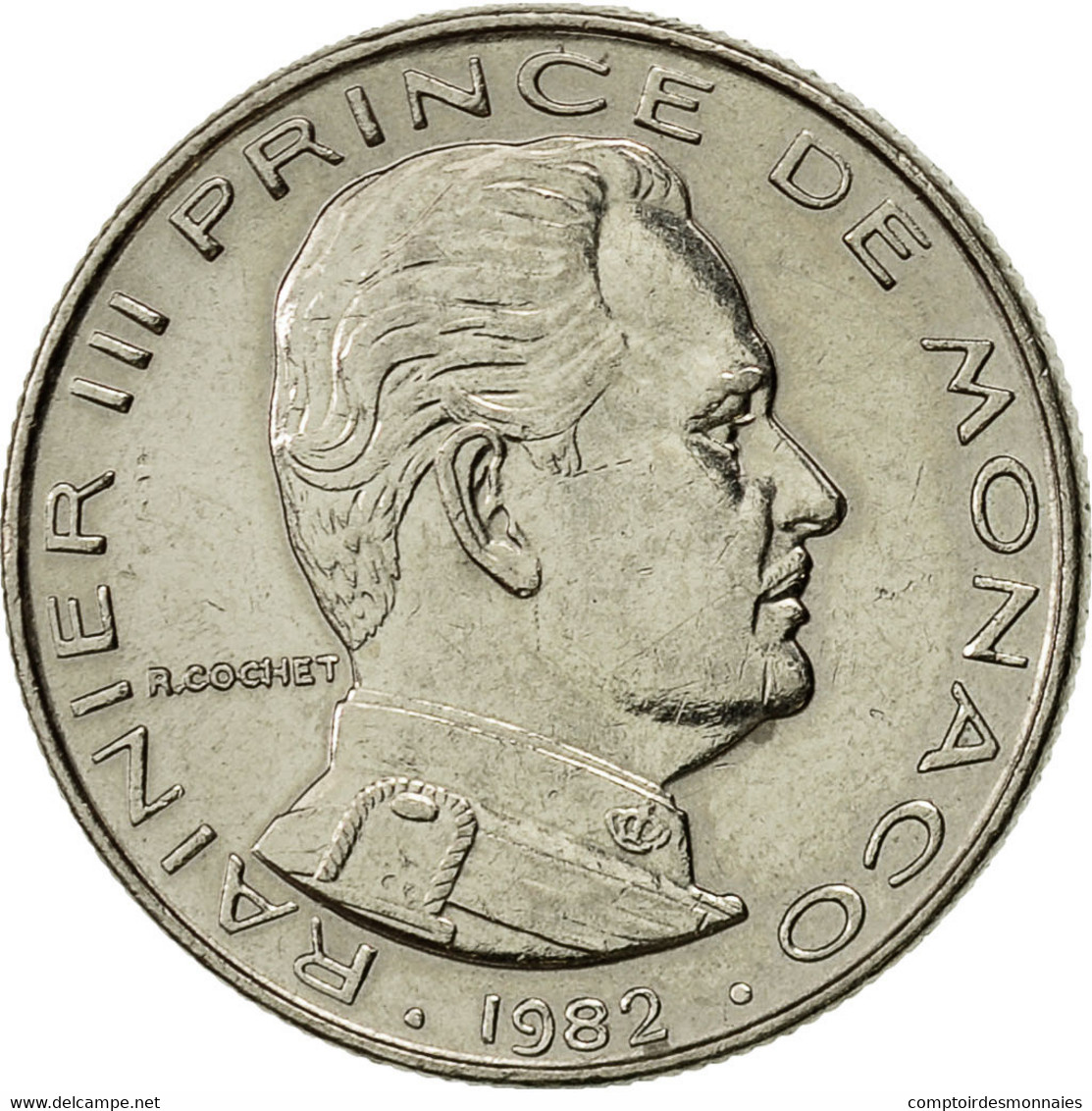 Monnaie, Monaco, Rainier III, 1/2 Franc, 1982, SUP, Nickel, KM:145 - 1960-2001 Nouveaux Francs