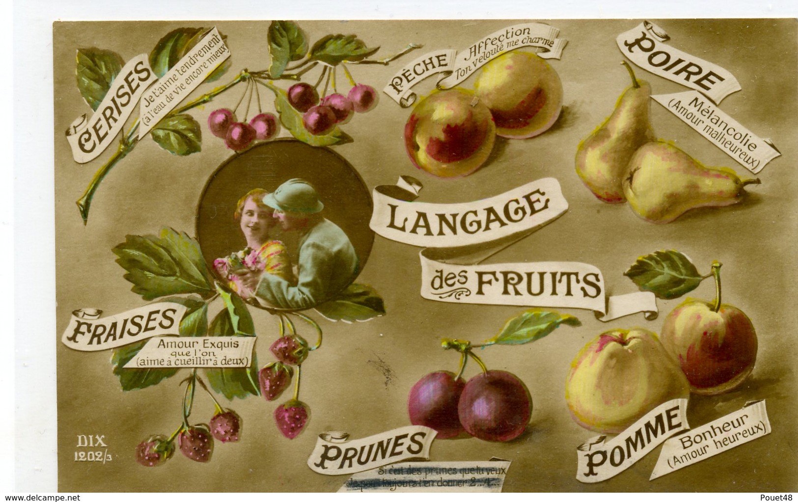 LANGAGE DES FRUITS - POIRE POMME PRUNE CERISE PECHE FRAISE - Arbres