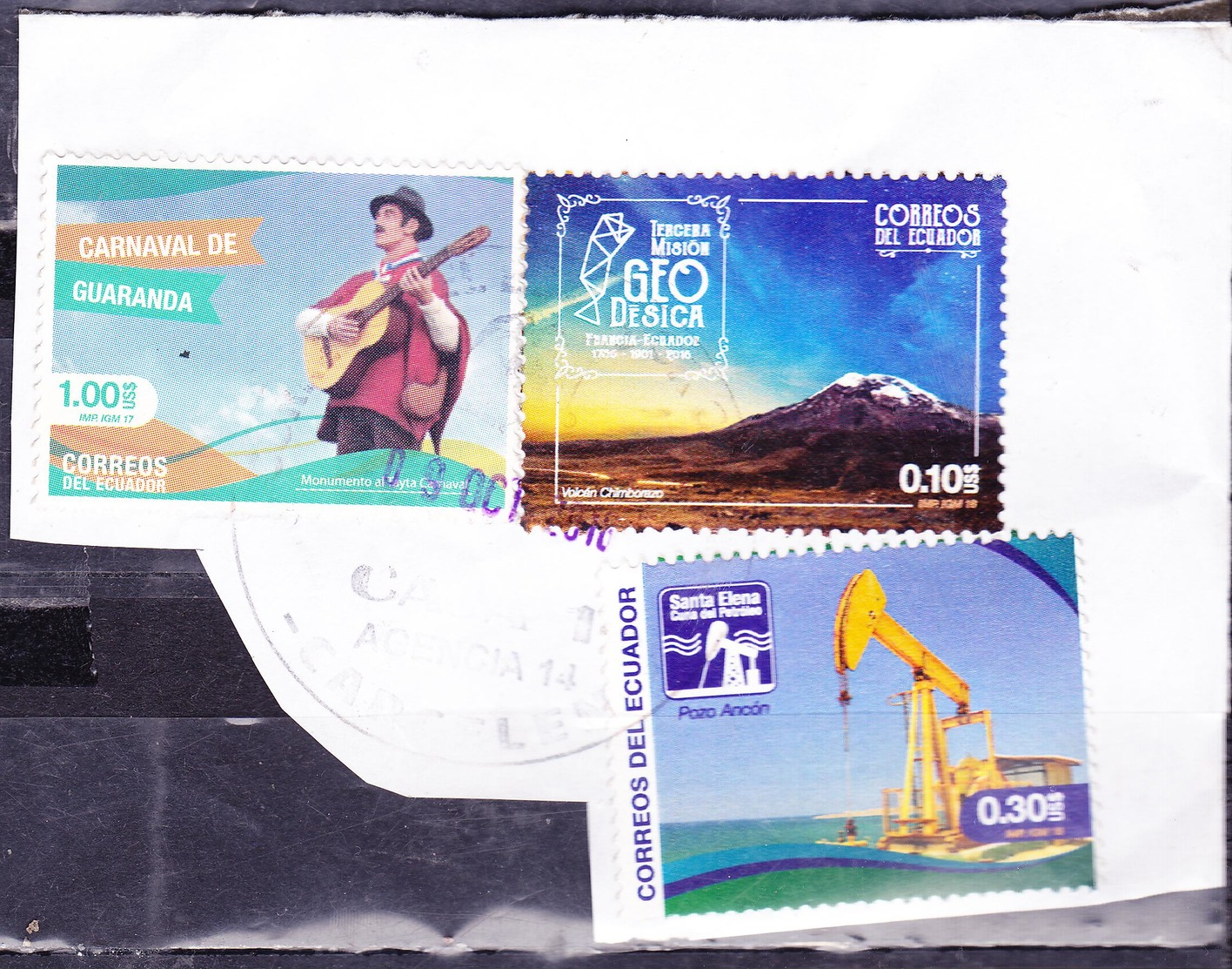 ECUADOR 2018 COVER PIECE GUARANDA CARNIVAL OIL WELLS & CHIMBORAZO MOUNTAIN GEODESICAL MEDITION OCT. 9TH. - Equateur