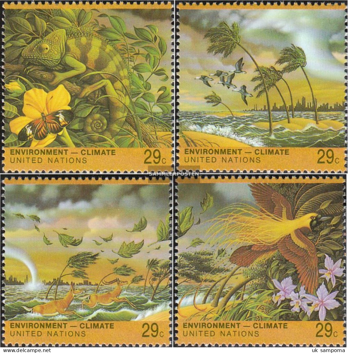 UN - New York 657-660 (complete Issue) Unmounted Mint / Never Hinged 1993 Climate Change - Unused Stamps