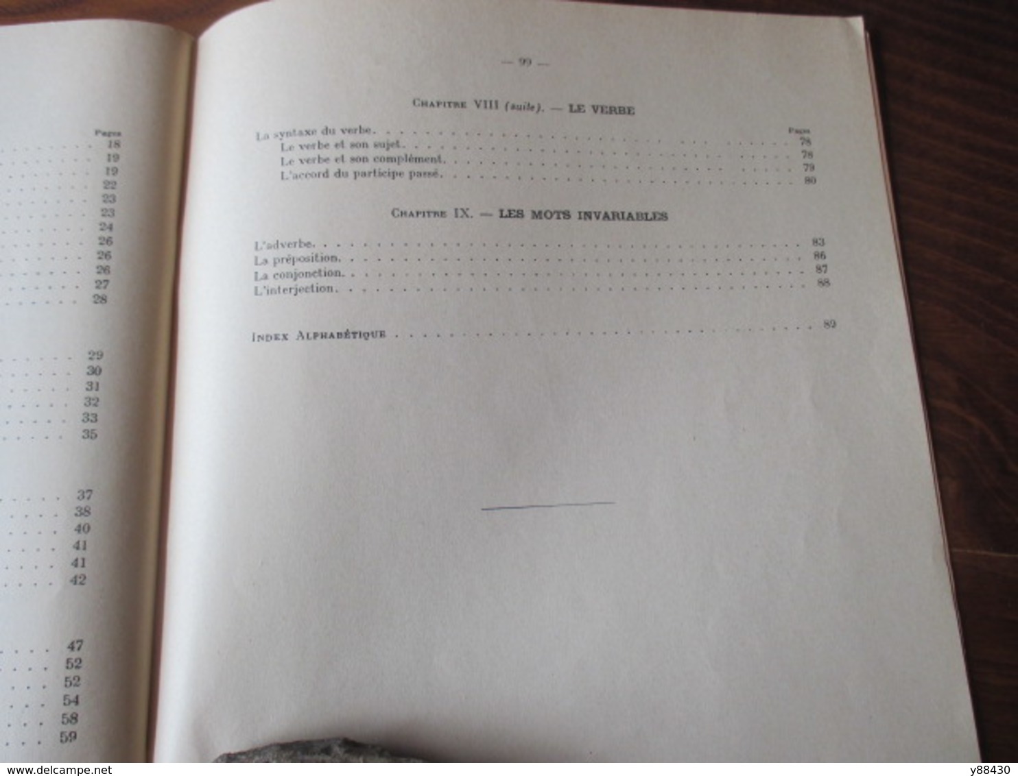 livre - SNCF- GRAMMAIRE de 1961 . 5è édition - Formation Professionnelle, Direction du Personnel -  102 pages -25 photos