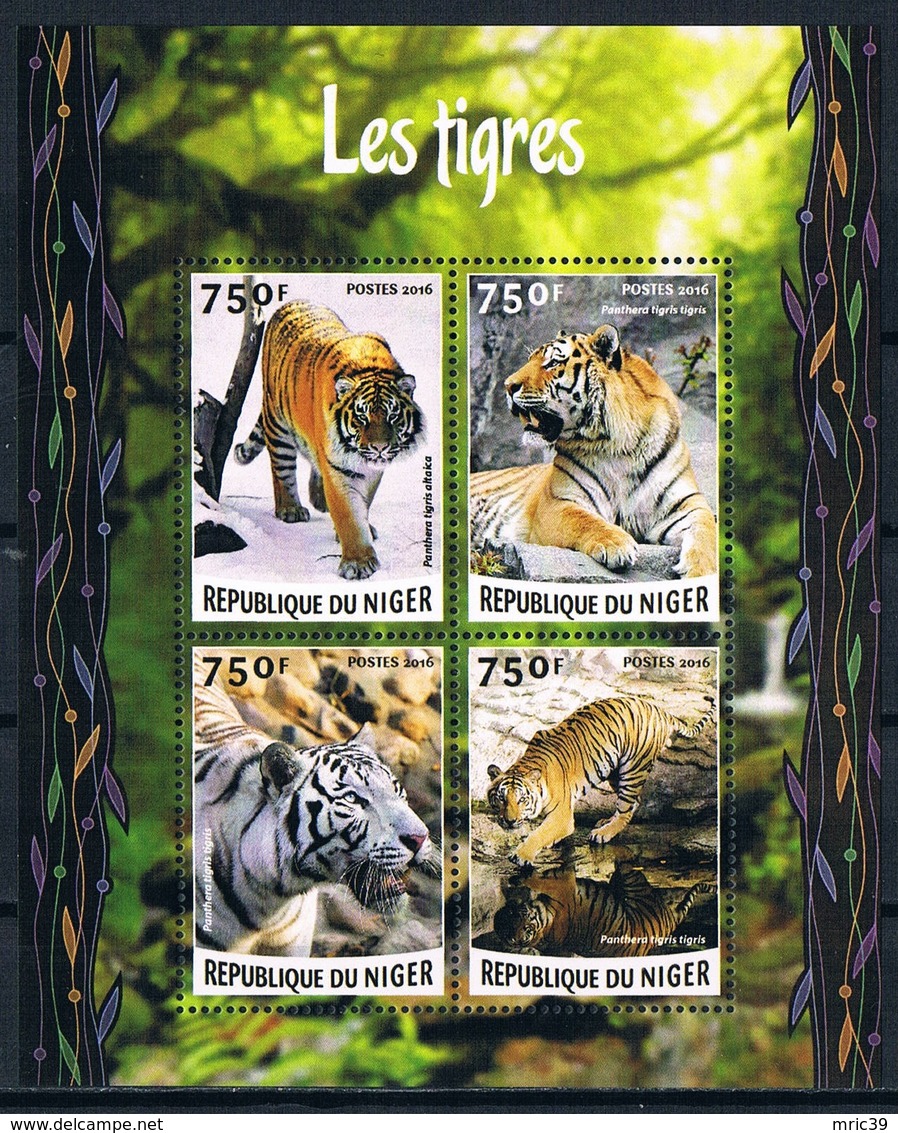 Bloc Sheet Animaux Felins Tigres  Animals Wild Cats Tigers Neuf  MNH ** Niger 2015 - Raubkatzen