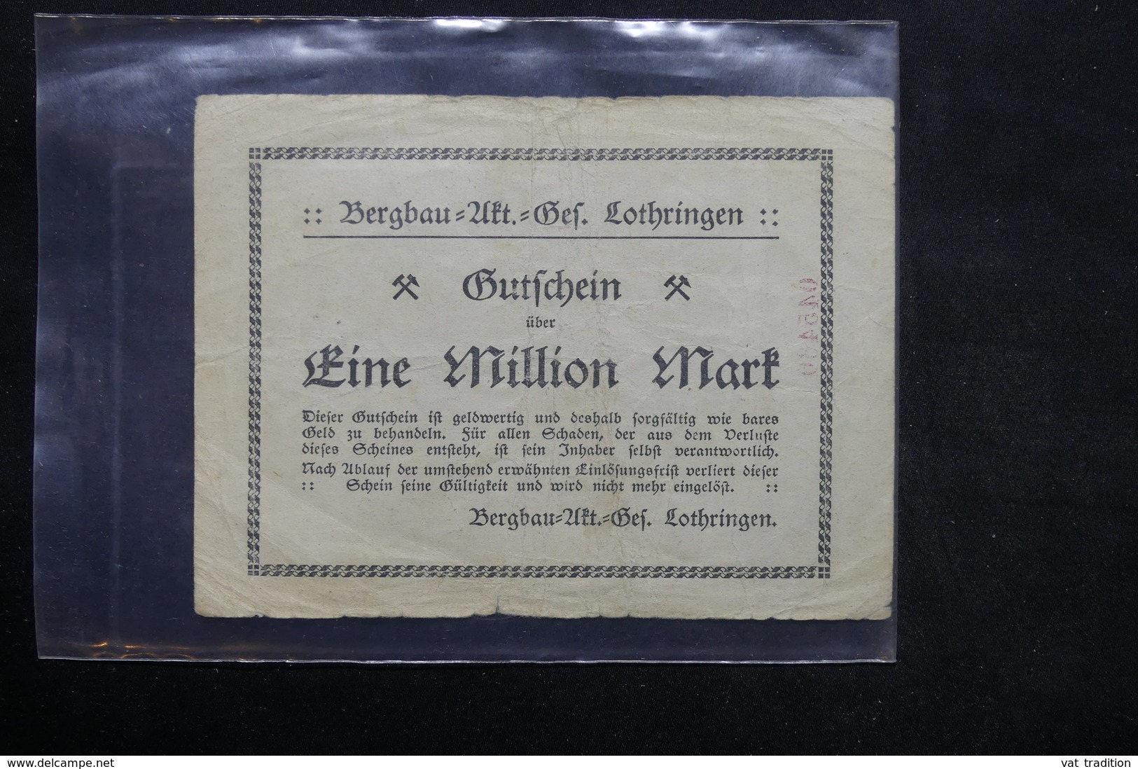 ALLEMAGNE - Billet De Nécessité De 1 Million De Mark En 1923 De Bergbau - L 25373 - Lokale Ausgaben