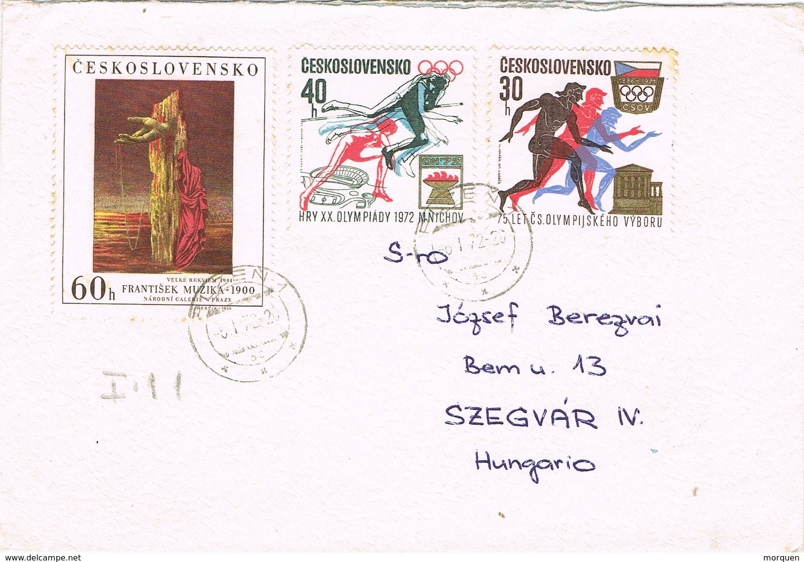 31991. Carta PLZEN (Checoslovaquia) 1972 To Hungria - Cartas & Documentos