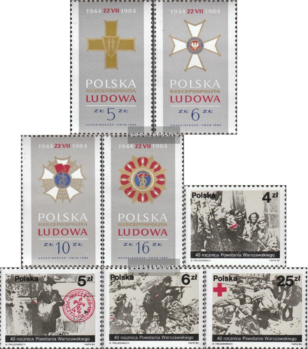 Polen 2926-2929,2930-2933 (completa Edizione) Usato 1984 People's Republic Of, Uprising - Gebruikt