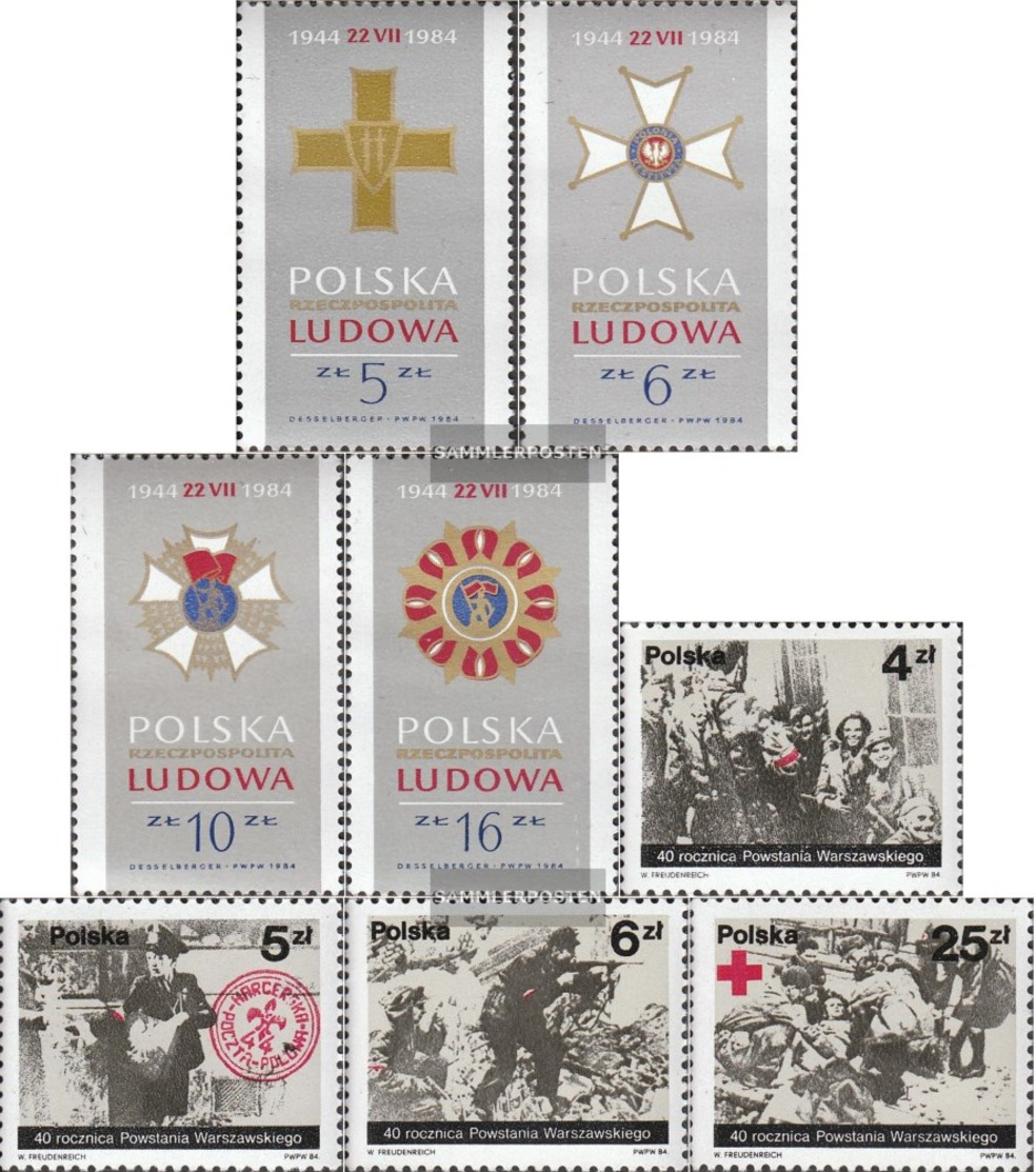 Polen 2926-2929,2930-2933 (completa Edizione) Usato 1984 People's Republic Of, Uprising - Usati