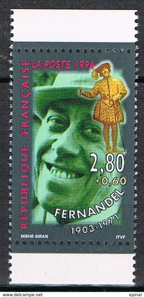 FRANCE : N° 2898 ** Avec Bords De Carnet (Fernandel) - PRIX FIXE - - Unused Stamps