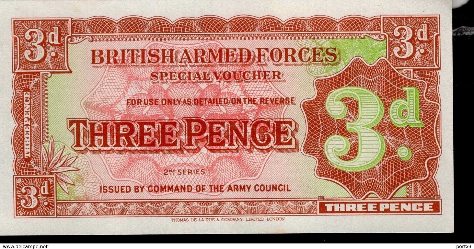 British Banknoten 5 Verschiedene - British Armed Forces & Special Vouchers