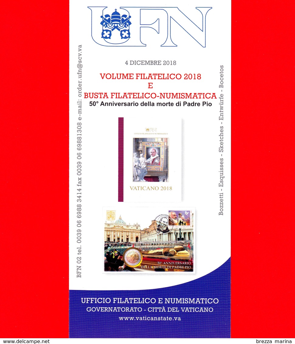 Nuovo - VATICANO - 2019 - Bollettino Ufficiale - Volume Filatelico - Busta Filatelico-numismatica - BFN 02 - Brieven En Documenten