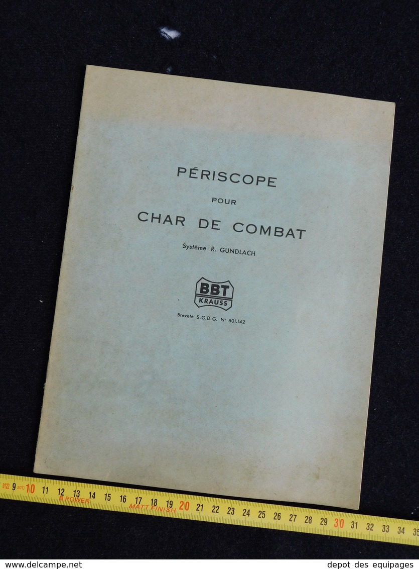 MANUEL PERISCOPE POUR CHAR DE COMBAT - B.B.T. KRAUSS - Optique