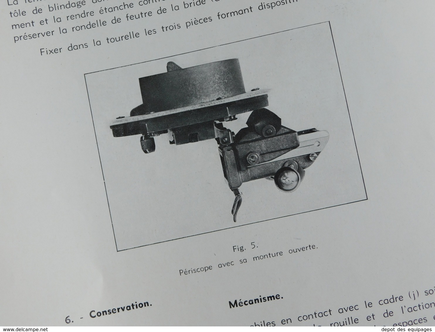 MANUEL PERISCOPE POUR CHAR DE COMBAT - B.B.T. KRAUSS - Optique