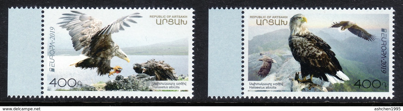 Armenien / Armenie / Armenia / Artsakh / Karabakh 2019, EUROPE EUROPA CEPT, Eagle, Fauna - MNH - Armenia
