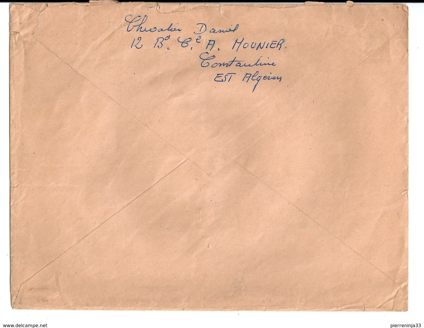 Lettre Algérie Avec Timbres Français  Surchargés "E.A." , 1962 - Lettres & Documents