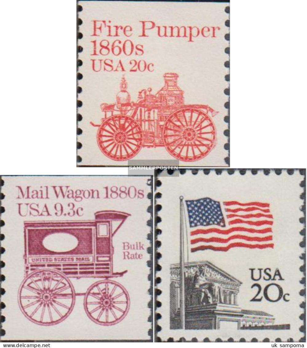 U.S. 1516,1521,1522 (complete Issue) Unmounted Mint / Never Hinged 1981 Vehicles, Flag - Unused Stamps