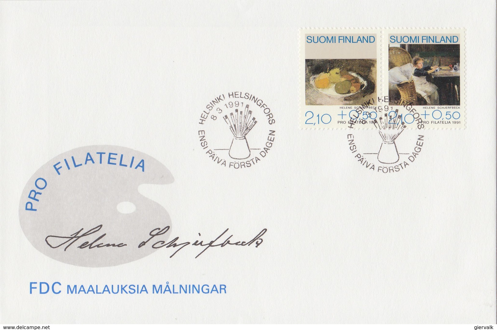 FINLAND 1991 FDC Paintings.BARGAIN.!! - FDC