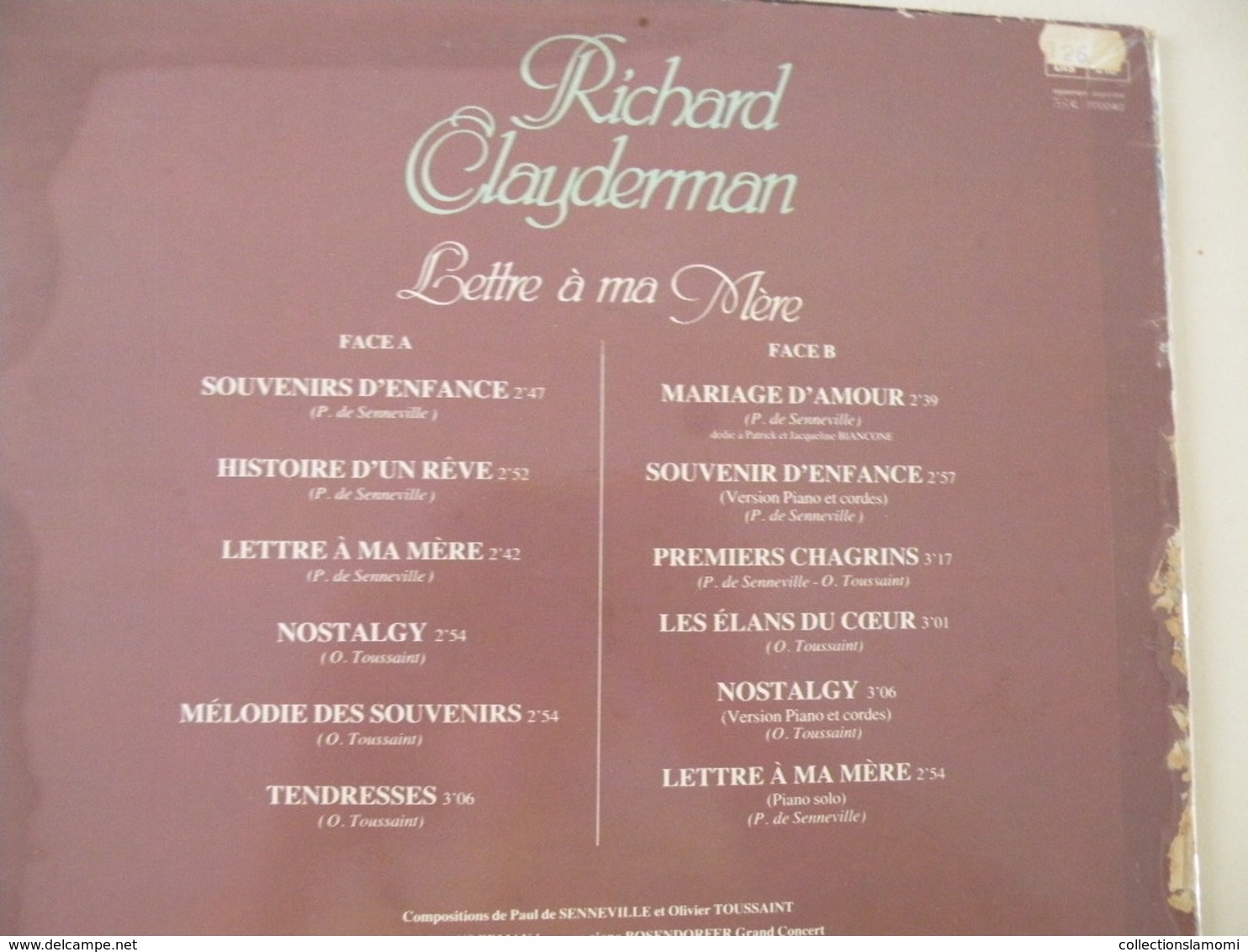 Richard Clayderman 1979 - (Titres Sur Photos) - Vinyle 33 T LP - Musicals