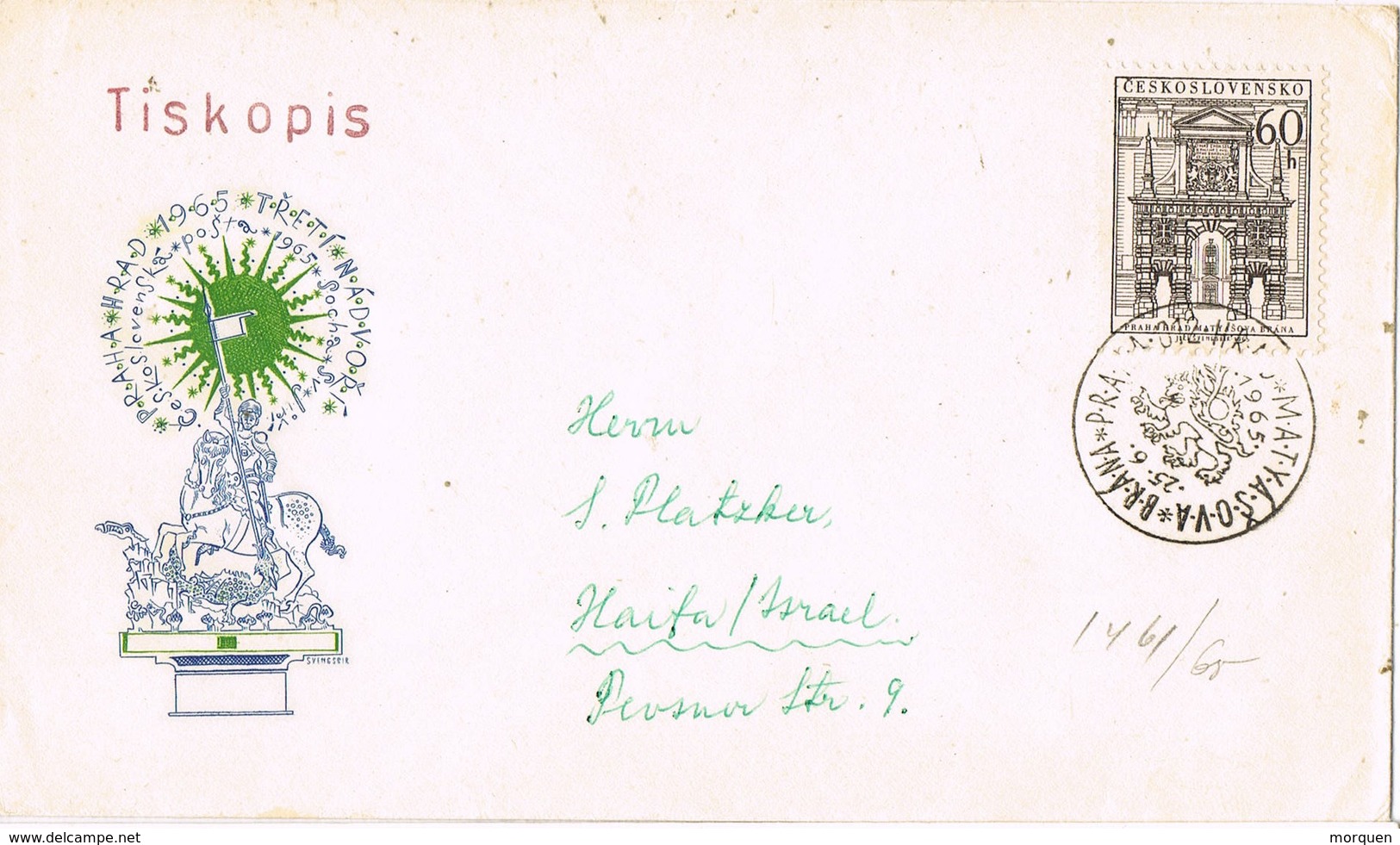 31999. Carta Tiskopis, Impresos PRAHA (Checoslovaquia) 1965 - Cartas & Documentos