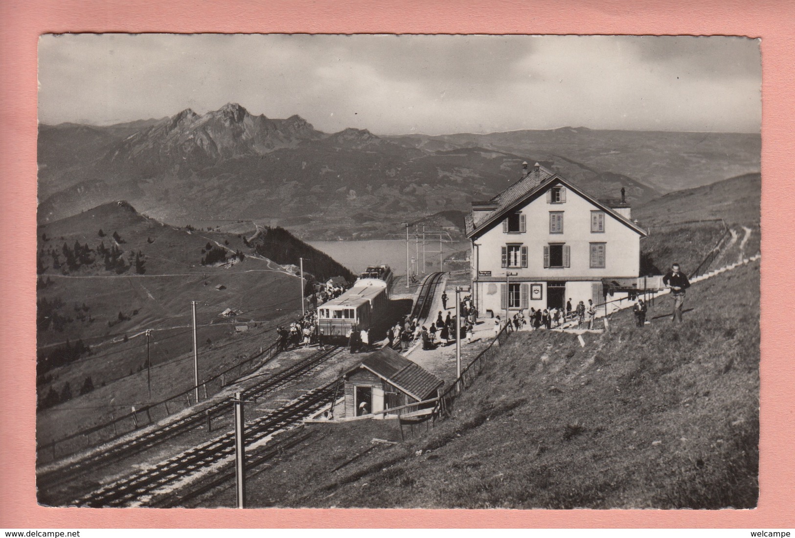 OUDE POSTKAART ZWITSERLAND  -  SCHWEIZ -     SUISSE -   TREIN - RIGI KULM - GEANIMEERD - Altri & Non Classificati