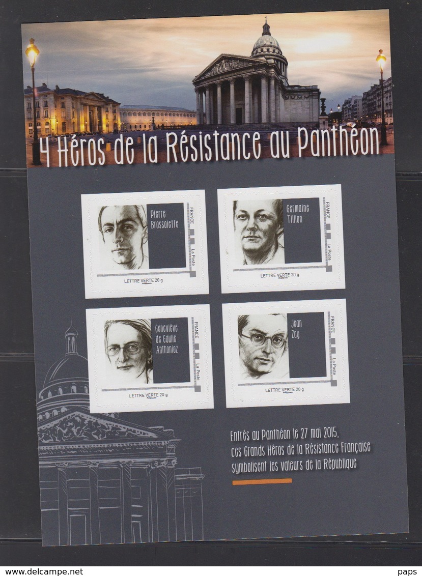 -COLLECTOR- 4 HEROS DE LA RESISTANCE AU PANTHEON - Collectors