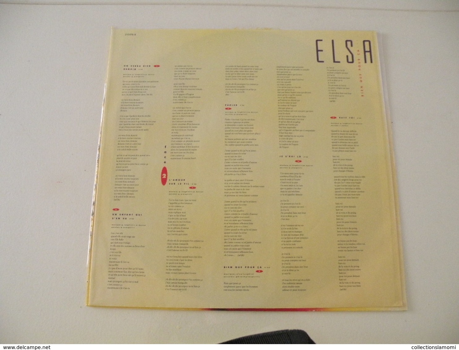 Elsa 1990 - (Titres Sur Photos) - Vinyle 33 T LP - Autres - Musique Française
