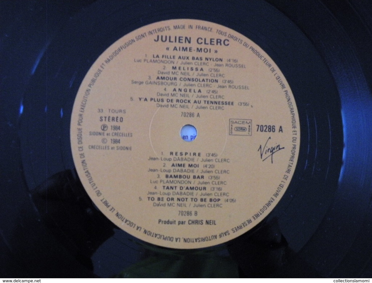 Julien Clerc 1984 - (Titres Sur Photos) - Vinyle 33 T LP - Autres - Musique Française