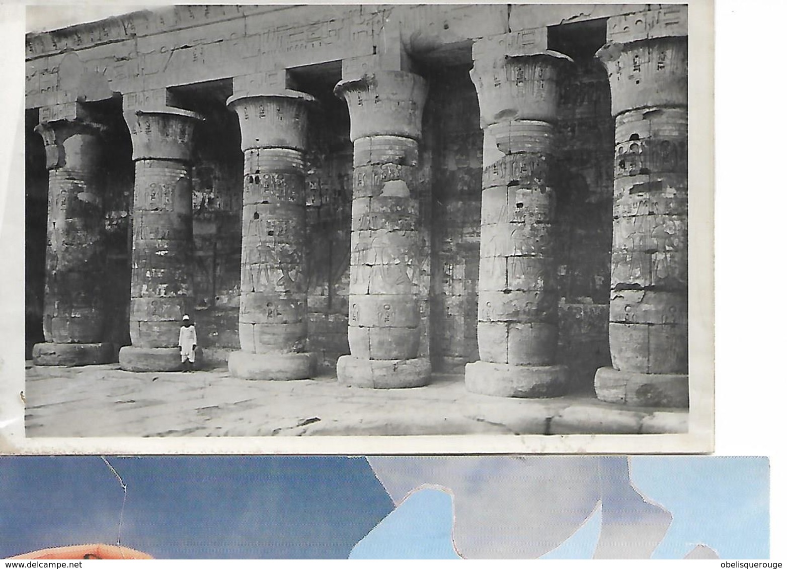 EGYPTE  THEBES TOMB OF KING RAMSES III MEDINET HABU  CARTE NON ECRITE COURTYARD - 6th Of October City