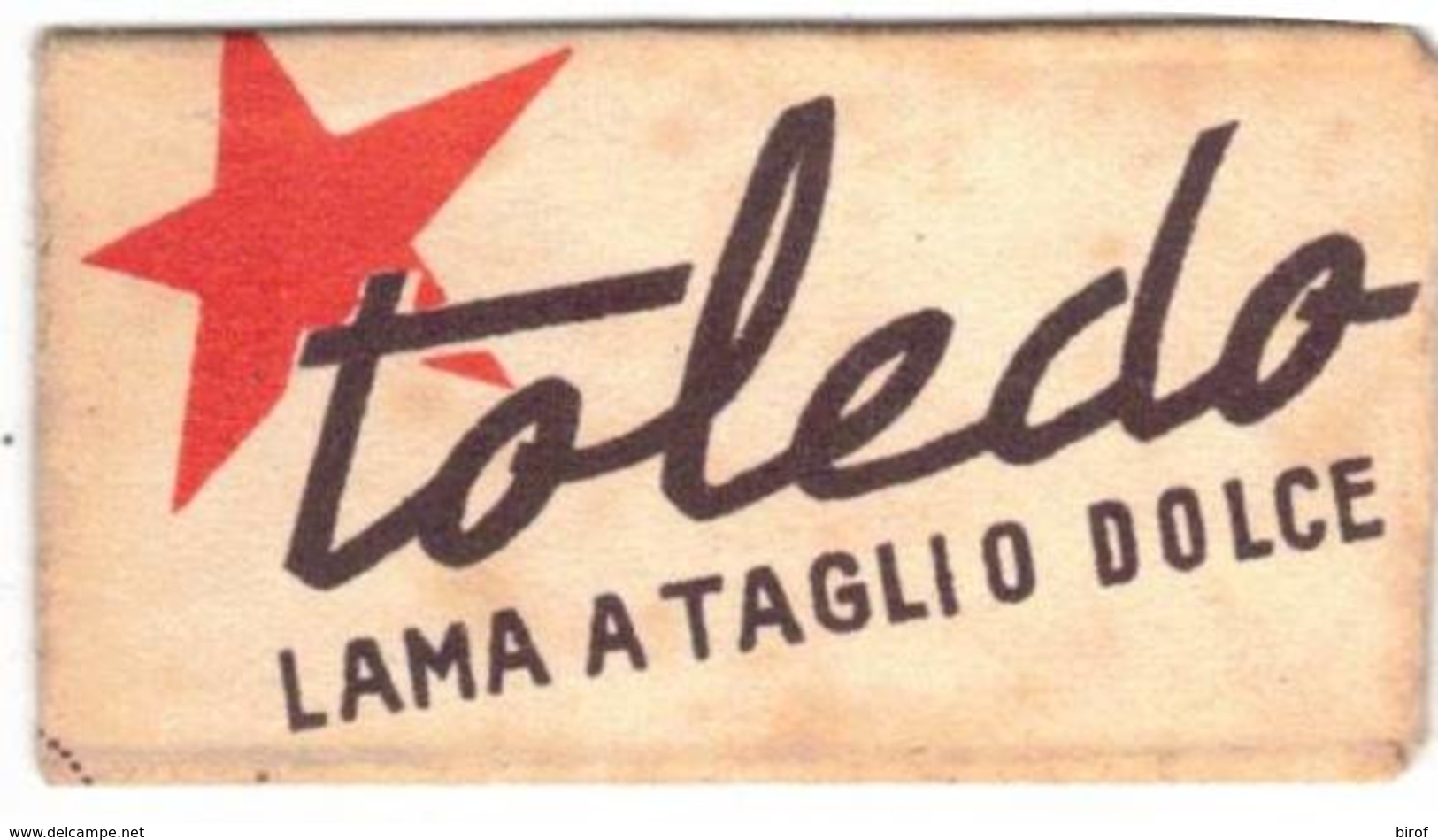 LAMETTA DA BARBA - TOLEDO - LAMA TAGLIO DOLCE   -   ANNO ? - - Razor Blades