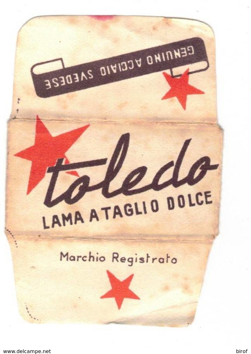 LAMETTA DA BARBA - TOLEDO - LAMA TAGLIO DOLCE   -   ANNO ? - - Lamette Da Barba