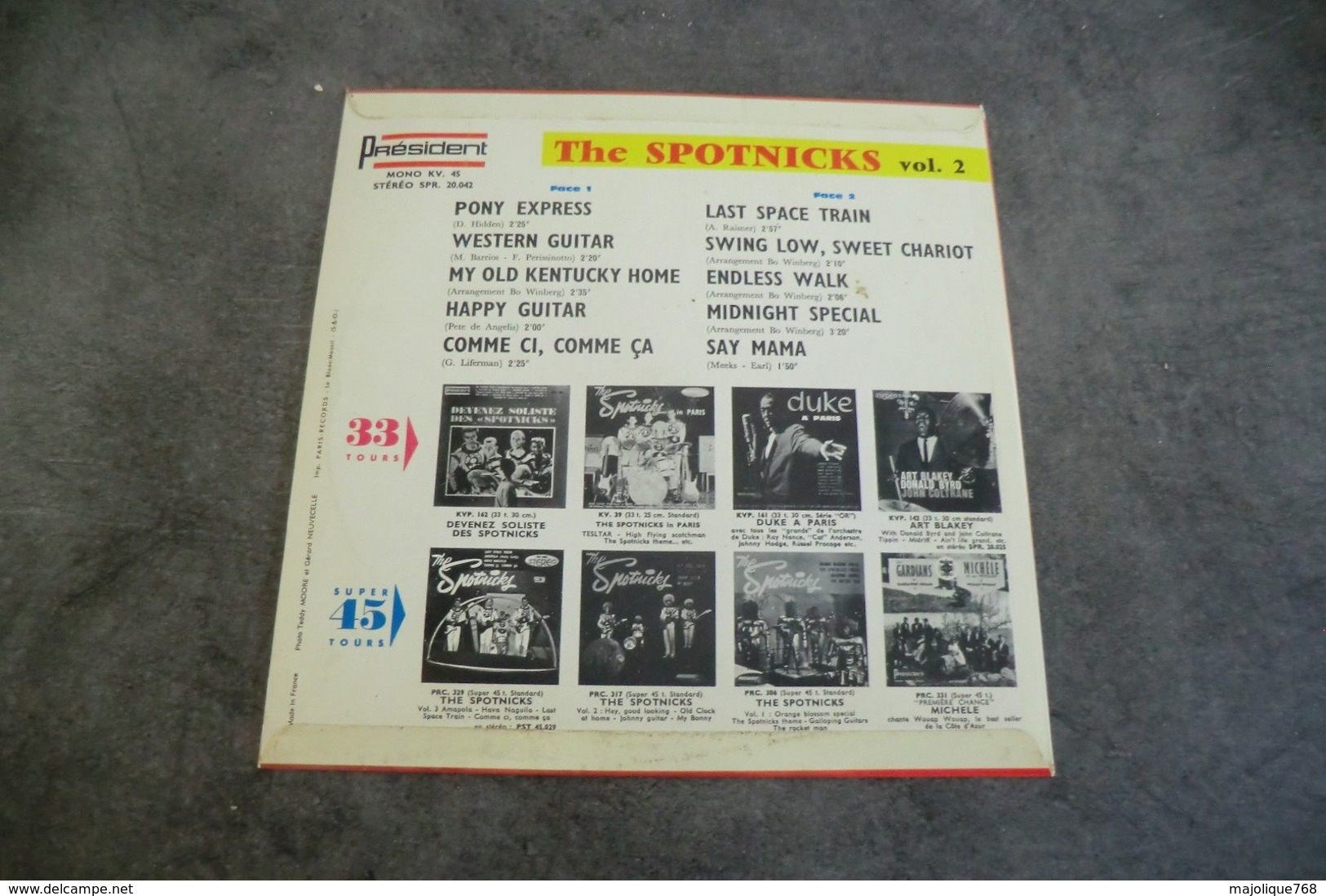 Disque 25 Cm The Spotnicks Vol.2 - Pony Express - Président KV. 45 - - Formats Spéciaux