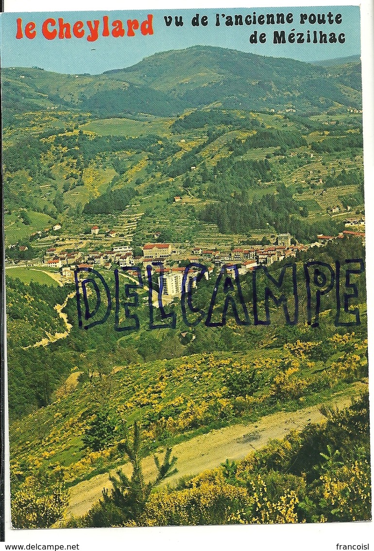 France. Ardèche. Le Cheylard Vu De L'ancienne Route De Mézilhac. Vue Panoramique. Editions J. Cellard - Le Cheylard