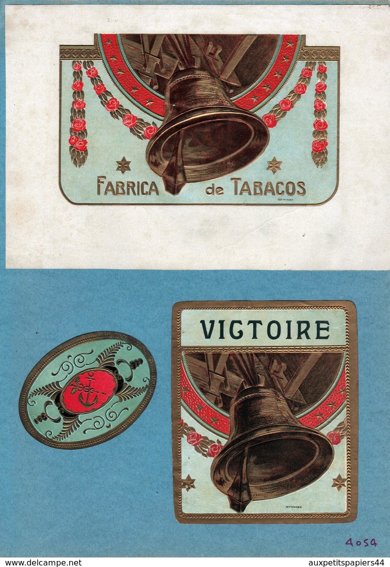 Collection 45 Anciennes étiquettes Dorées Gaufrées de Cigares Rosadora, Flor, Vigtoire, Esquisitos, Factoria, Diplomatic