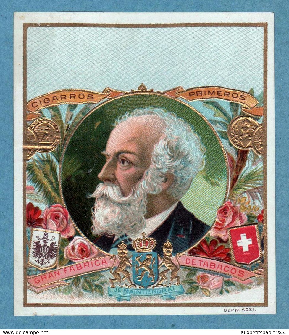 Collection 45 Anciennes étiquettes Dorées Gaufrées de Cigares Rosadora, Flor, Vigtoire, Esquisitos, Factoria, Diplomatic