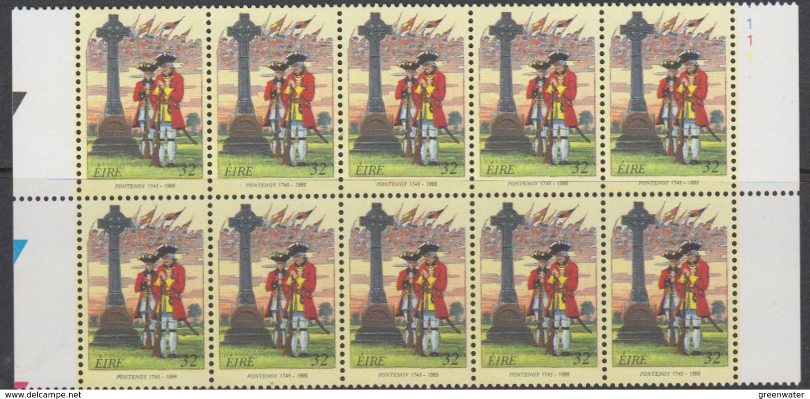 Ireland 1995 Fontenoy (joint Issue With Belgium) 1v 10x ** Mnh (42207) - Ongebruikt