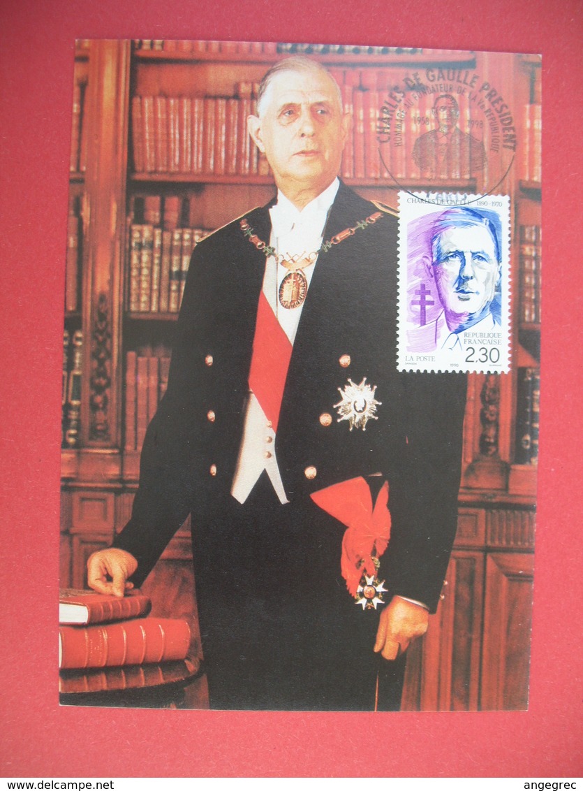 Carte Maximum 1990 N° 2634 - Cachet  Paris  Charles De Gaulle - 1990-1999