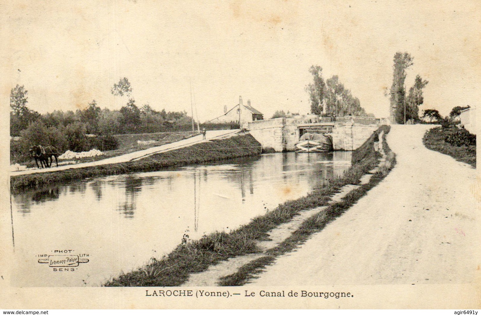 - MIGENNES -  Le Canal De Bourgogne (chevaux Tractant Une Péniche)  -19011- - Migennes