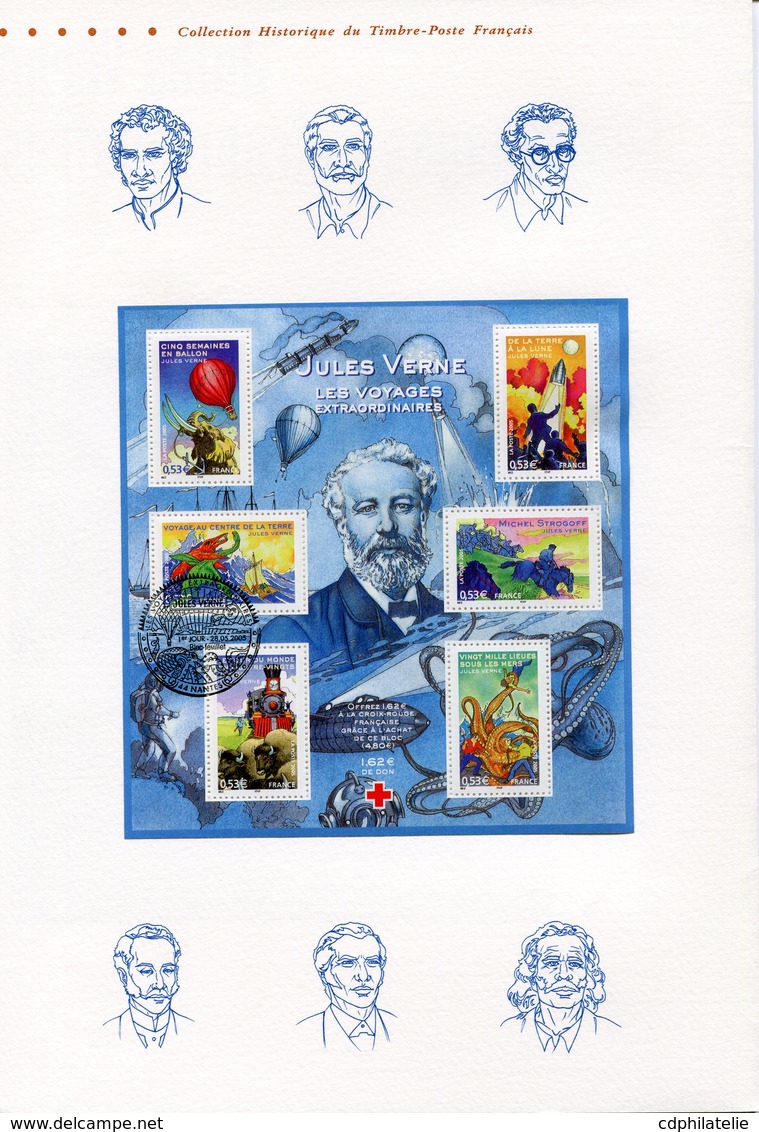 FRANCE DOCUMENT DE LA POSTE JULES VERNE - Ecrivains