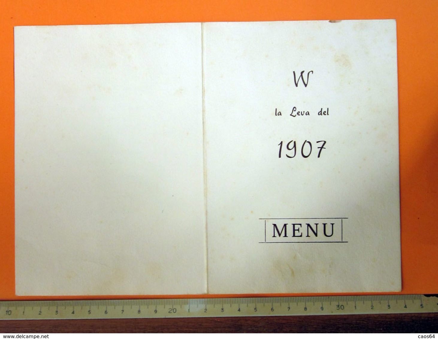 Leva Del 1907 RISTORANTE PARIS CESSOLE ASTI MENU - Menu