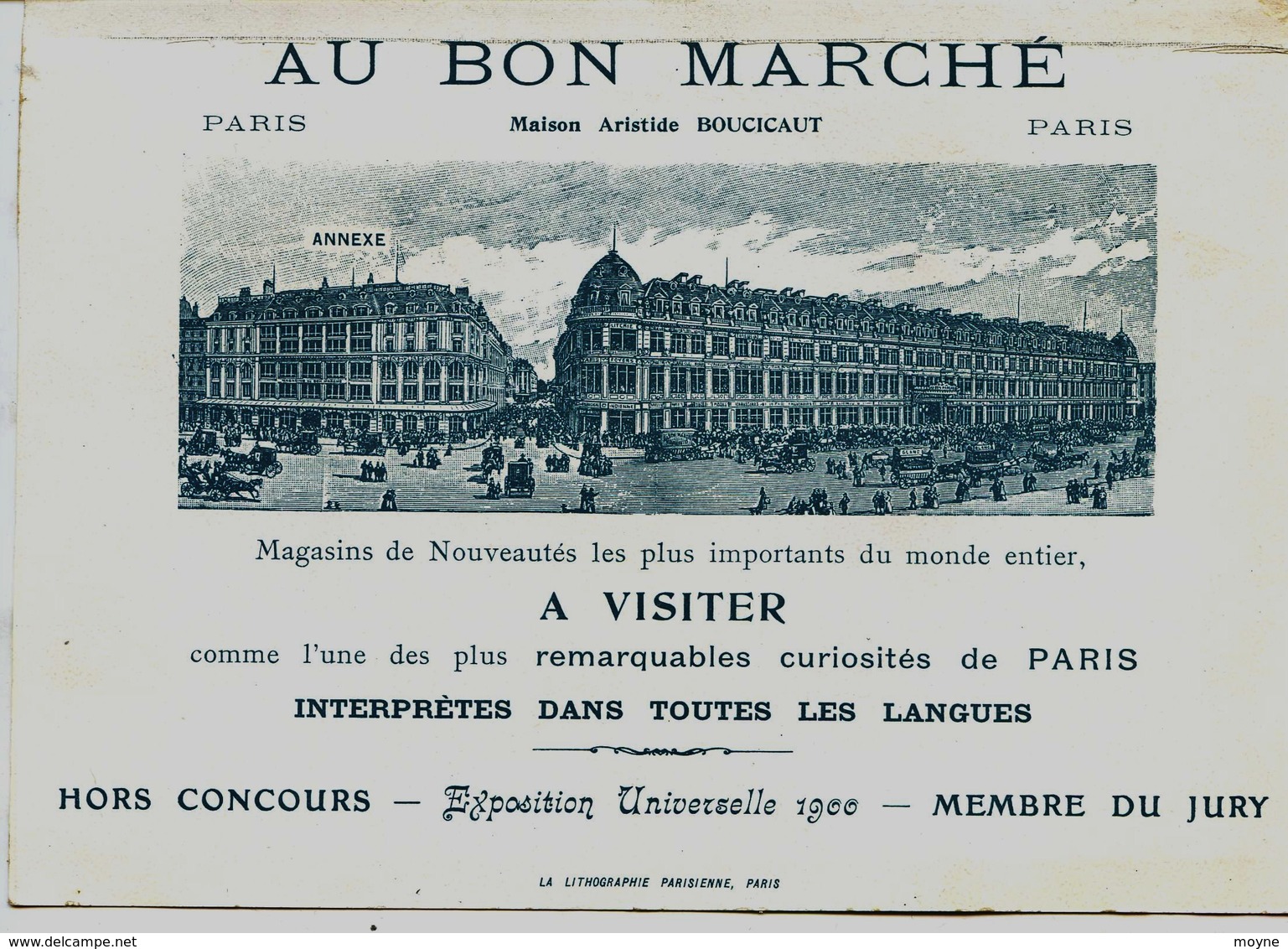 GRAND CHROMO - AU BON MARCHE  - Litho- *   MATELOTS  SE  RENDANT  A  BORD   * - Illust. A . BENOU  - Métier - Au Bon Marché