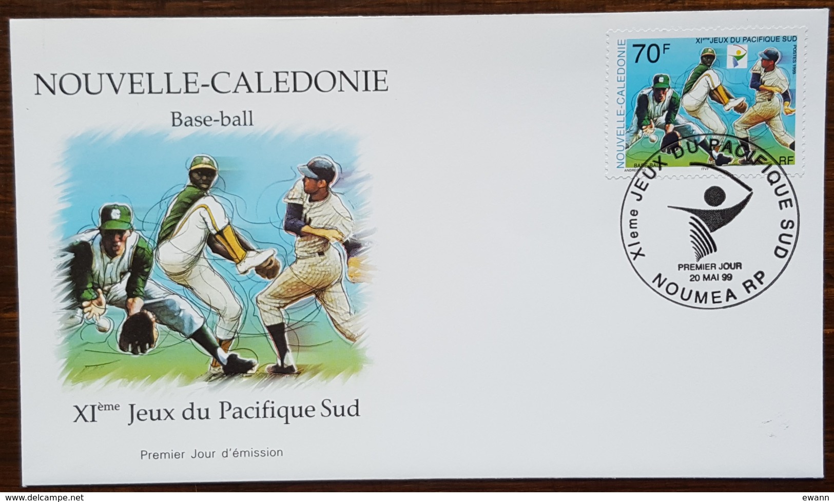 Nouvelle-Calédonie - FDC 1999 - YT N°795 - Jeux Du Pacifique Sud / Sport / Base Ball - FDC