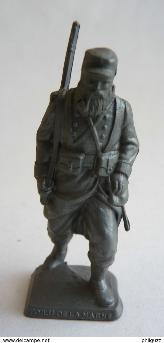 FIGURINE PUBLICITAIRE MOKAREX - LA GRANDE GUERRE - POILU DE LA MARNE (2) Manque Sac Et Petite Casse - Autres & Non Classés